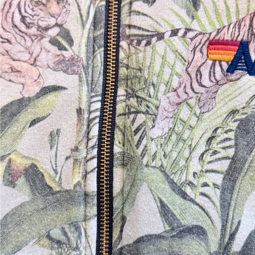 HTF Aviator Nation Jungle Full Zip  Hoodie Sand - Picture 5 of 6